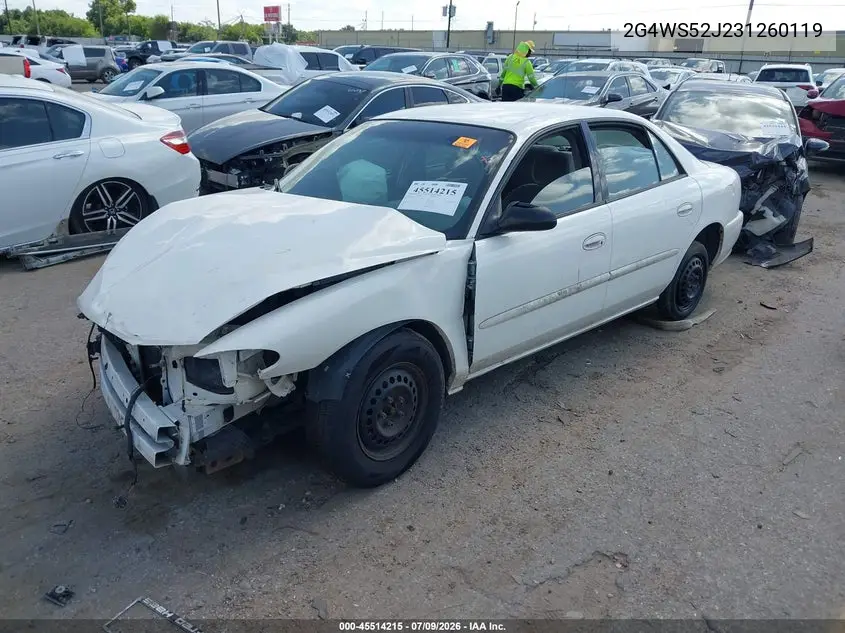 2003 Buick Century Custom VIN: 2G4WS52J231260119 Lot: 45514215