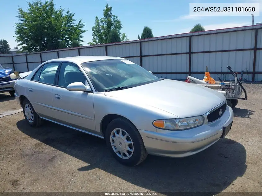 2003 Buick Century Custom VIN: 2G4WS52J331101660 Lot: 45567553