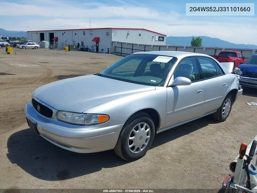 2003 Buick Century Custom VIN: 2G4WS52J331101660 Lot: 45567553