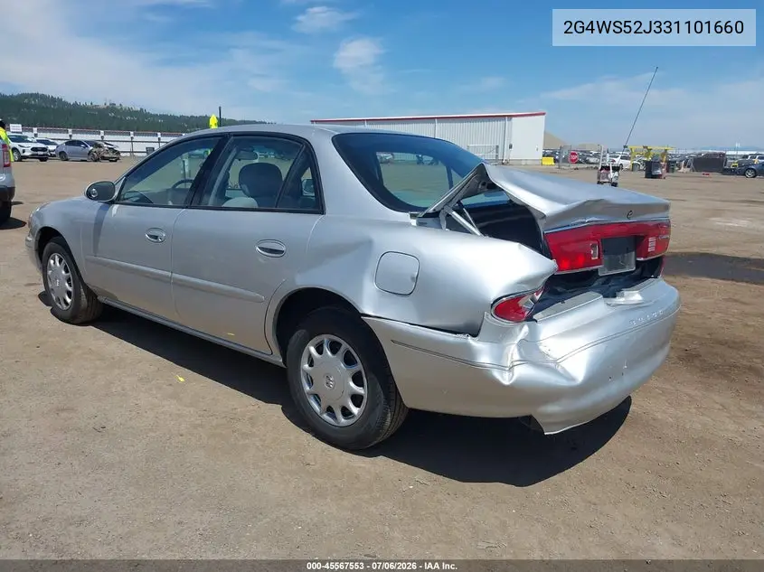 2003 Buick Century Custom VIN: 2G4WS52J331101660 Lot: 45567553