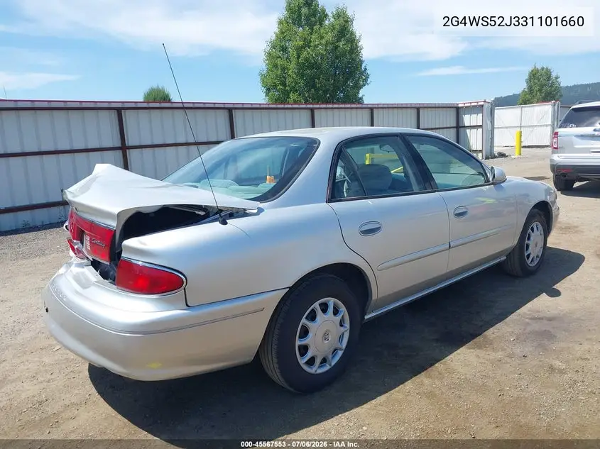 2003 Buick Century Custom VIN: 2G4WS52J331101660 Lot: 45567553
