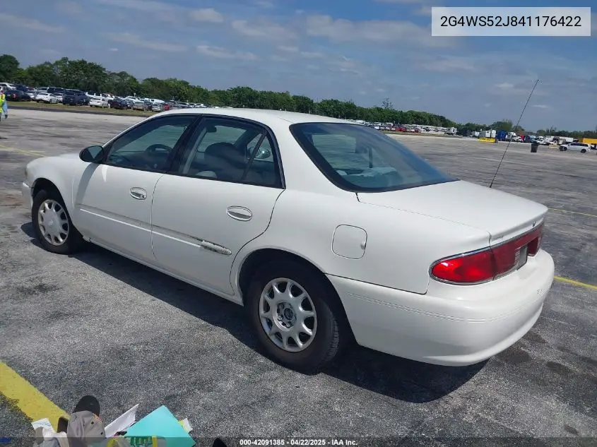 2004 Buick Century VIN: 2G4WS52J841176422 Lot: 42091385