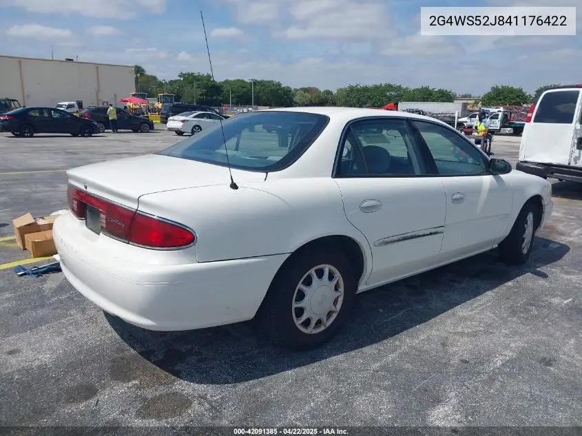 2004 Buick Century VIN: 2G4WS52J841176422 Lot: 42091385