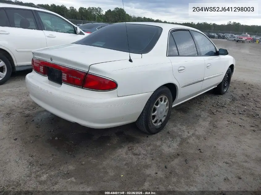 2004 Buick Century VIN: 2G4WS52J641298003 Lot: 44481149