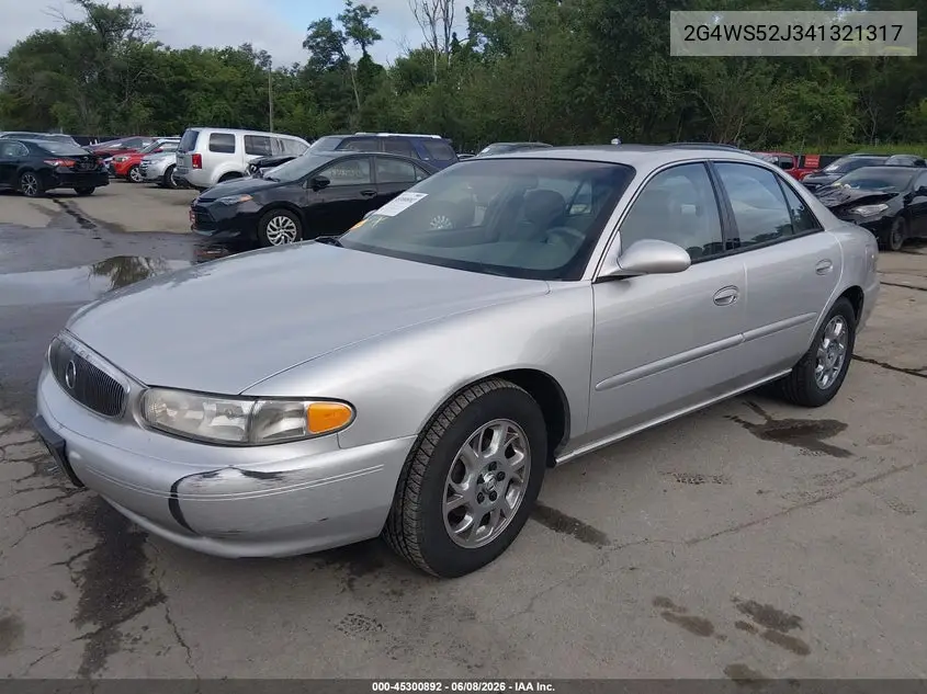 2004 Buick Century VIN: 2G4WS52J341321317 Lot: 45300892