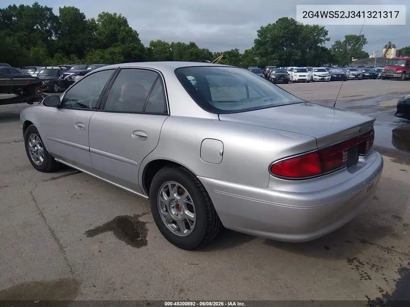 2004 Buick Century VIN: 2G4WS52J341321317 Lot: 45300892