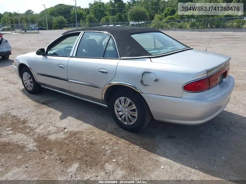 2004 Buick Century VIN: 2G4WS52J741280478 Lot: 45364686
