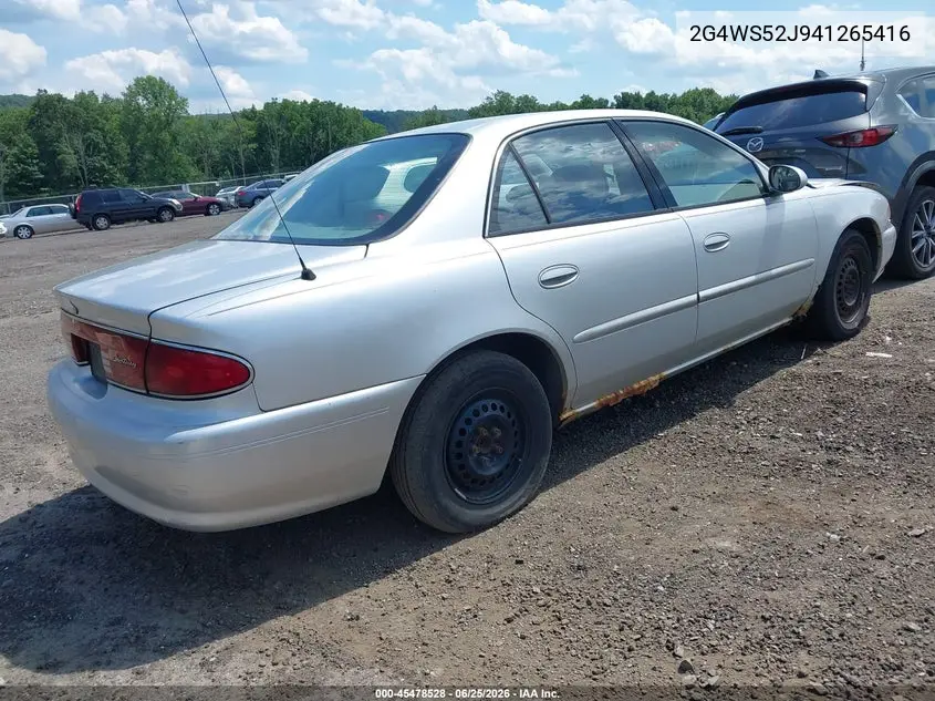 2004 Buick Century VIN: 2G4WS52J941265416 Lot: 45478528