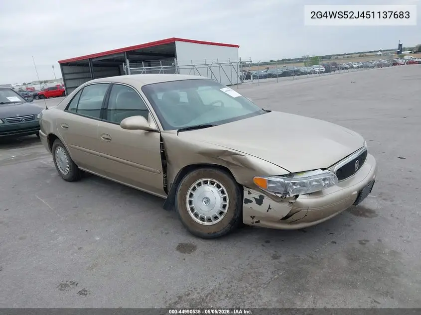 2005 Buick Century VIN: 2G4WS52J451137683 Lot: 44990535
