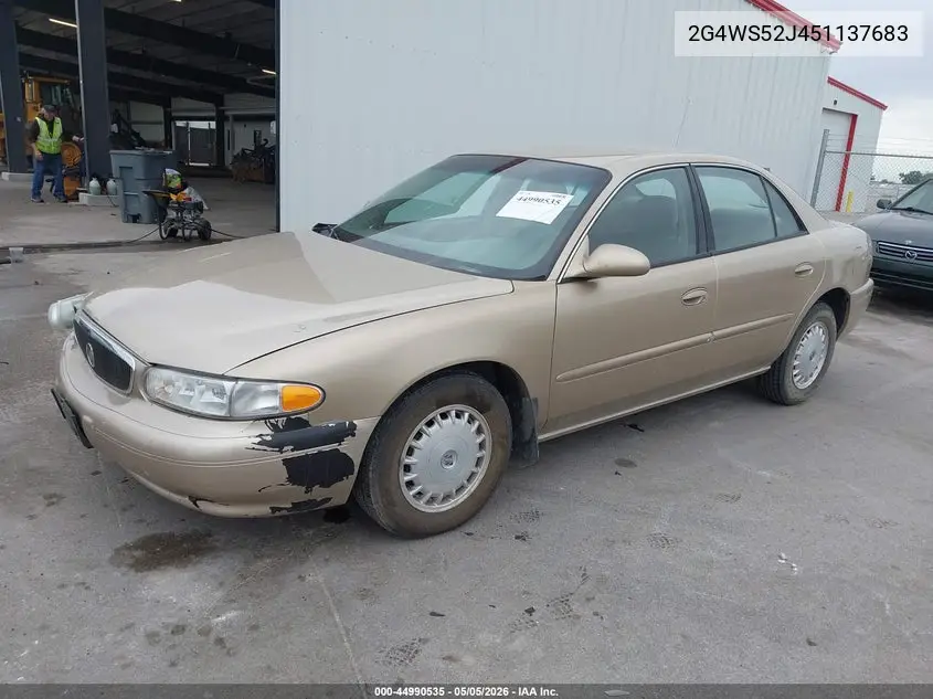 2005 Buick Century VIN: 2G4WS52J451137683 Lot: 44990535