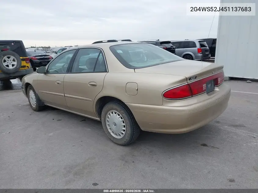 2005 Buick Century VIN: 2G4WS52J451137683 Lot: 44990535