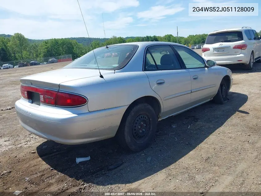 2005 Buick Century VIN: 2G4WS52J051128009 Lot: 45318007