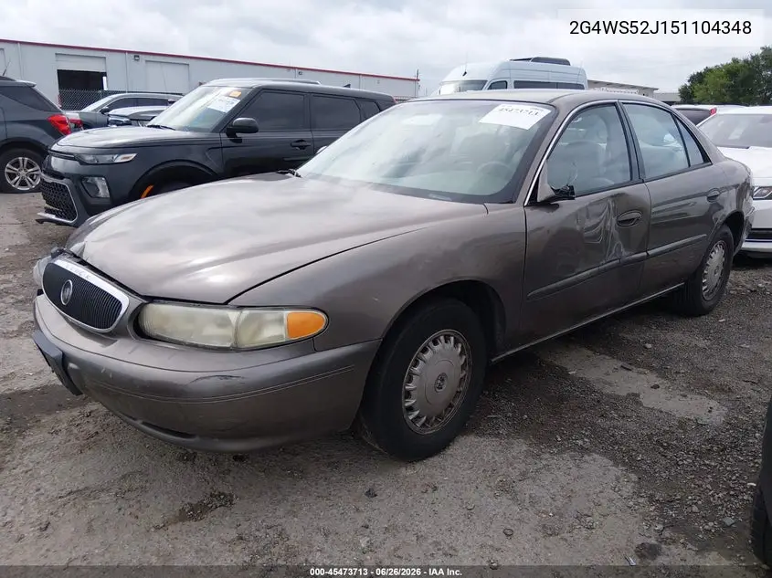 2005 Buick Century VIN: 2G4WS52J151104348 Lot: 45473713