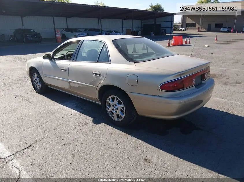 2005 Buick Century VIN: 2G4WS55J551159980 Lot: 45507085