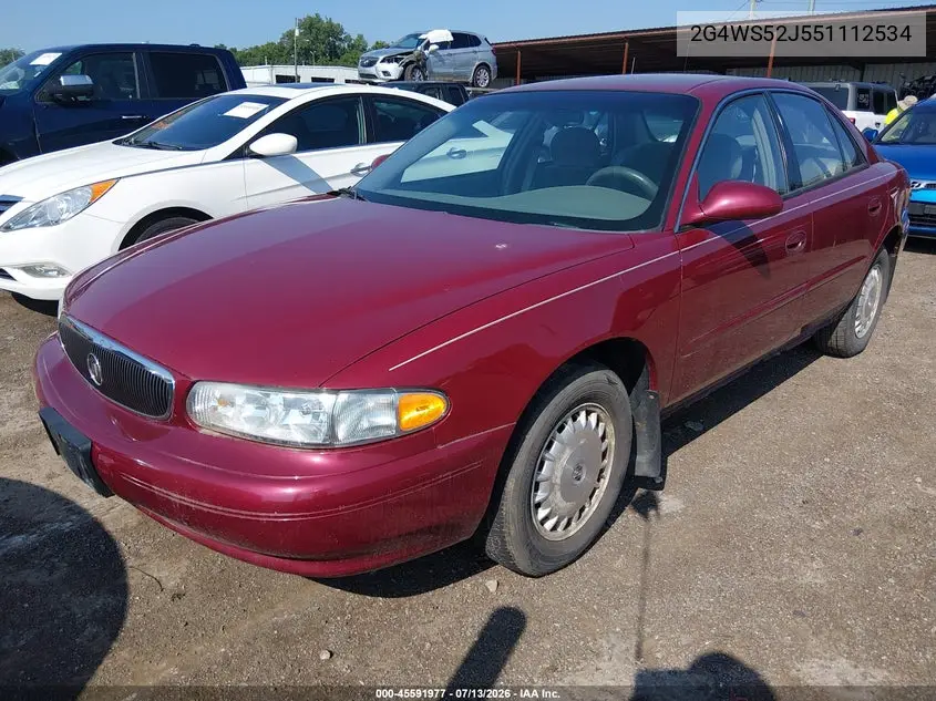 2005 Buick Century VIN: 2G4WS52J551112534 Lot: 45591977
