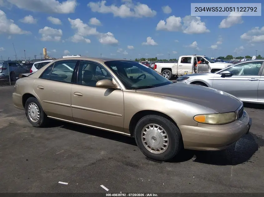 2005 Buick Century VIN: 2G4WS52J051122792 Lot: 45639792