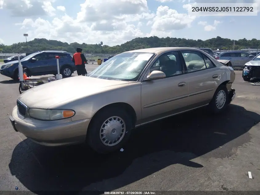 2005 Buick Century VIN: 2G4WS52J051122792 Lot: 45639792