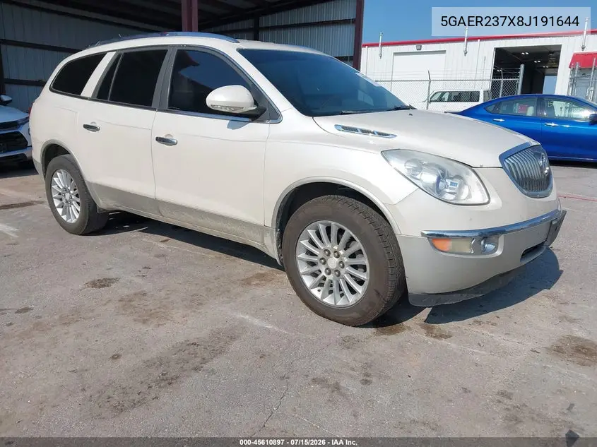 2008 Buick Enclave Cxl VIN: 5GAER237X8J191644 Lot: 45610897