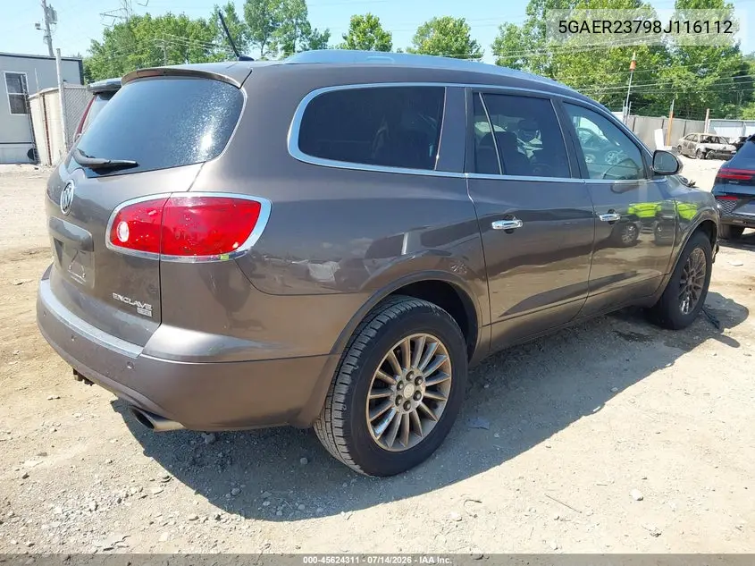 2008 Buick Enclave Cxl VIN: 5GAER23798J116112 Lot: 45624311
