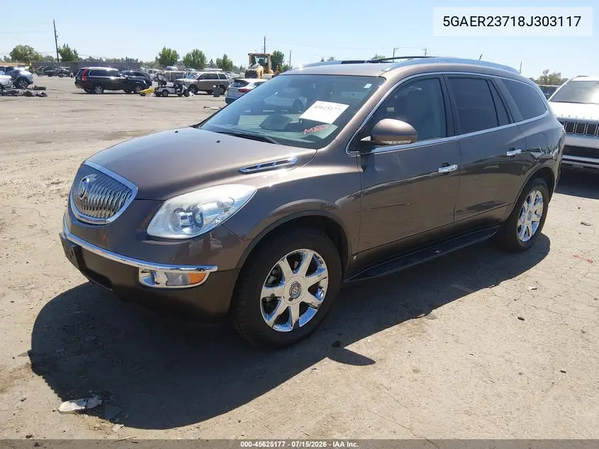 2008 Buick Enclave Cxl VIN: 5GAER23718J303117 Lot: 45625177