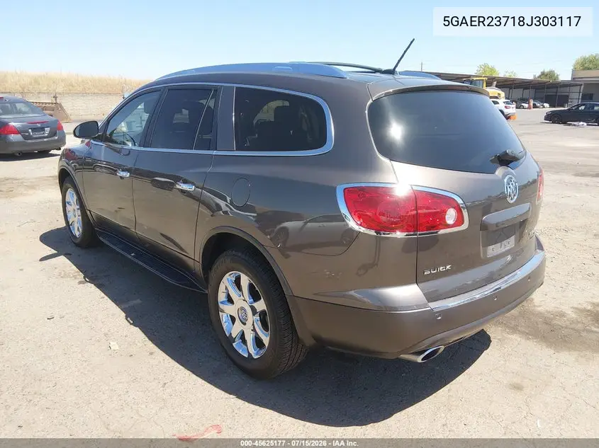 2008 Buick Enclave Cxl VIN: 5GAER23718J303117 Lot: 45625177