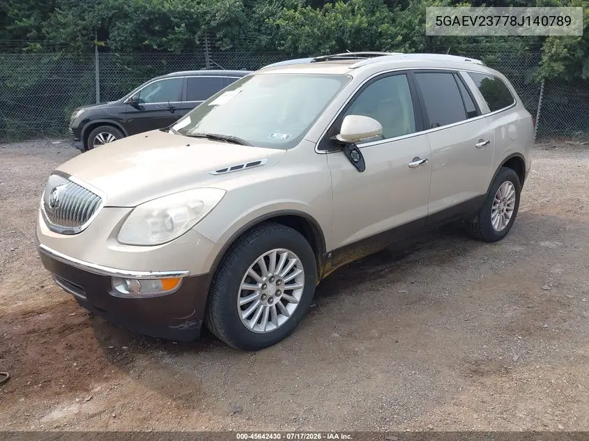 2008 Buick Enclave Cxl VIN: 5GAEV23778J140789 Lot: 45642430
