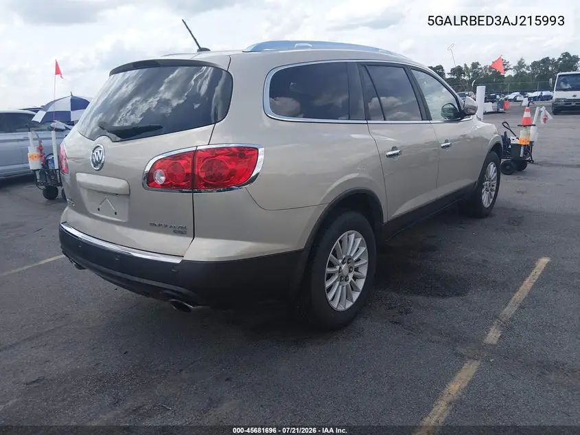 2010 Buick Enclave 1Xl VIN: 5GALRBED3AJ215993 Lot: 45681696