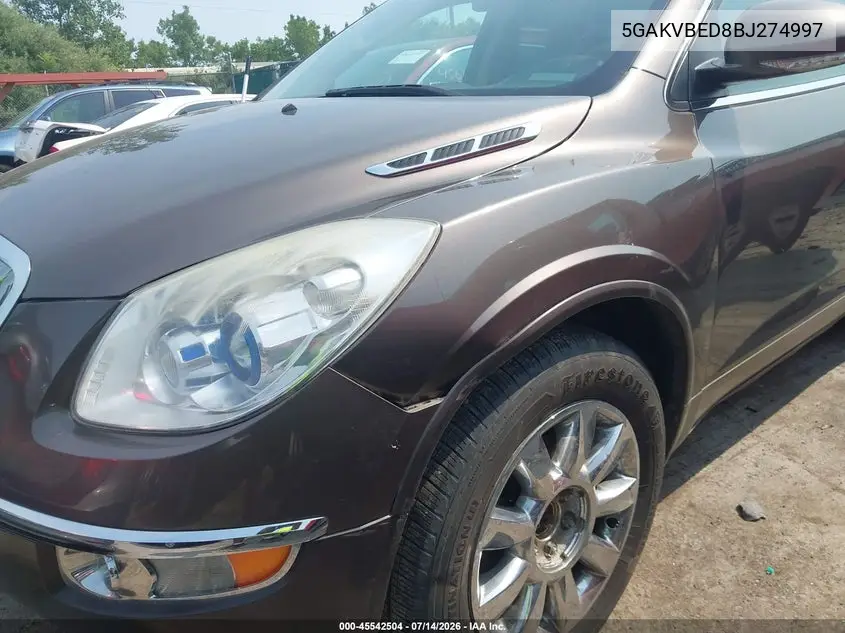 2011 Buick Enclave 1Xl VIN: 5GAKVBED8BJ274997 Lot: 45542504