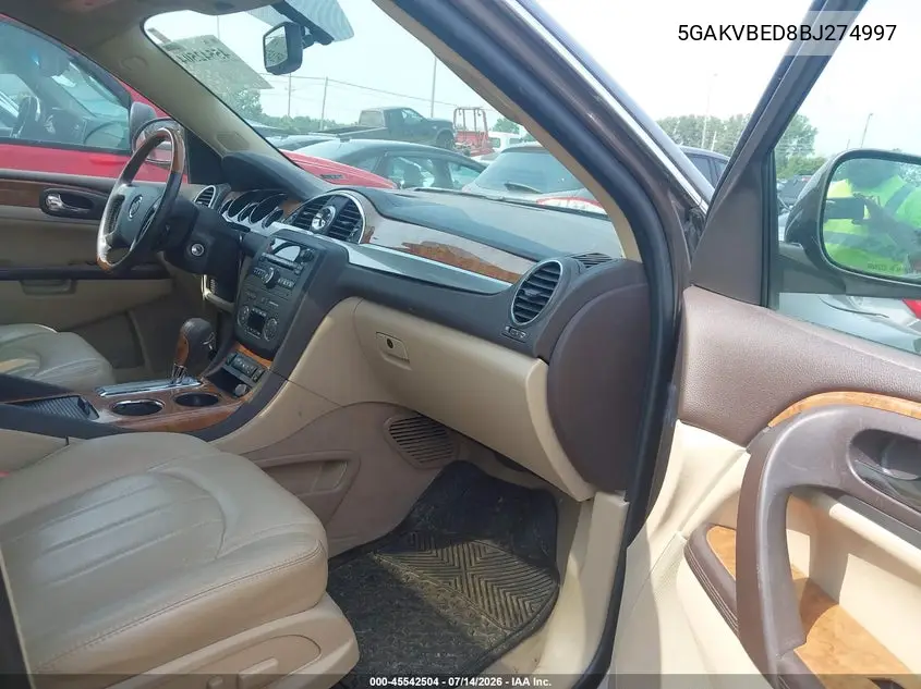 2011 Buick Enclave 1Xl VIN: 5GAKVBED8BJ274997 Lot: 45542504