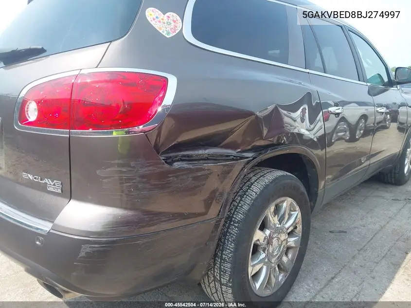 2011 Buick Enclave 1Xl VIN: 5GAKVBED8BJ274997 Lot: 45542504