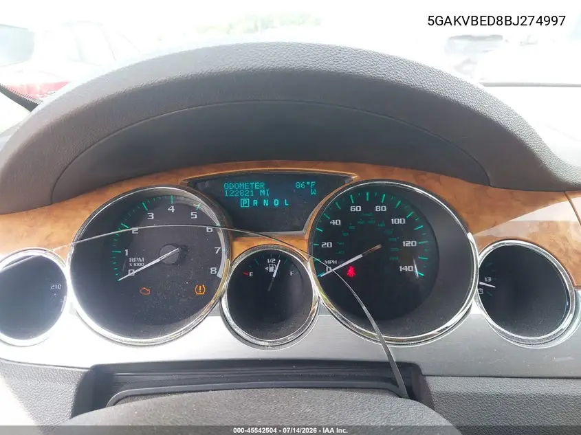 2011 Buick Enclave 1Xl VIN: 5GAKVBED8BJ274997 Lot: 45542504