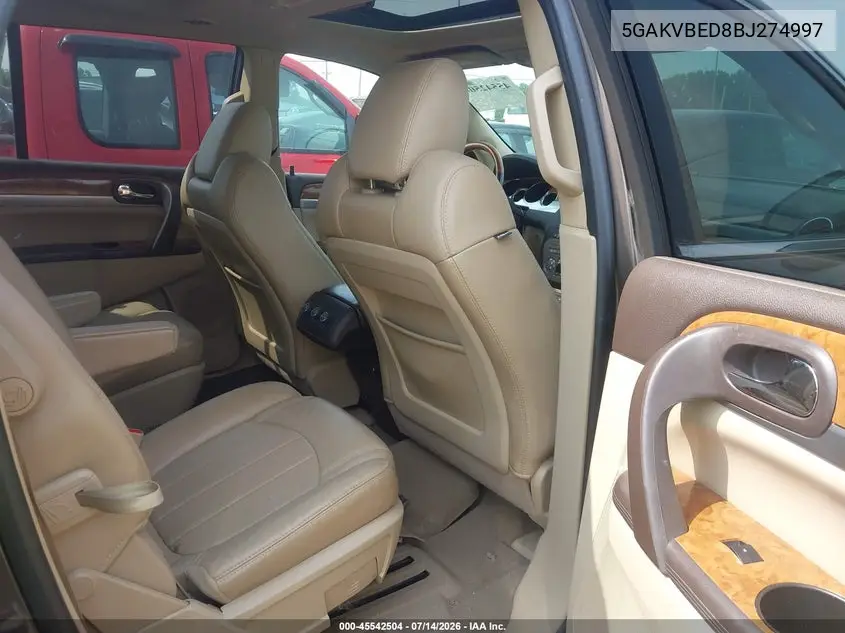 2011 Buick Enclave 1Xl VIN: 5GAKVBED8BJ274997 Lot: 45542504