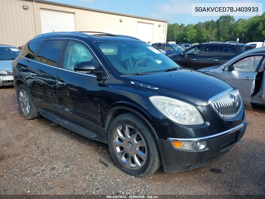 2011 Buick Enclave 2Xl VIN: 5GAKVCED7BJ403933 Lot: 45575525