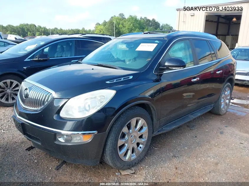 2011 Buick Enclave 2Xl VIN: 5GAKVCED7BJ403933 Lot: 45575525