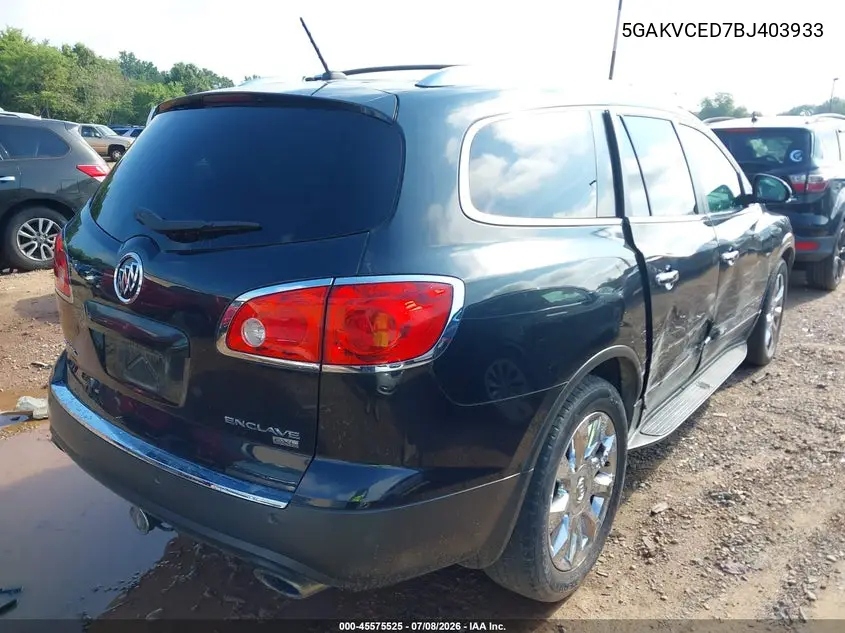 2011 Buick Enclave 2Xl VIN: 5GAKVCED7BJ403933 Lot: 45575525