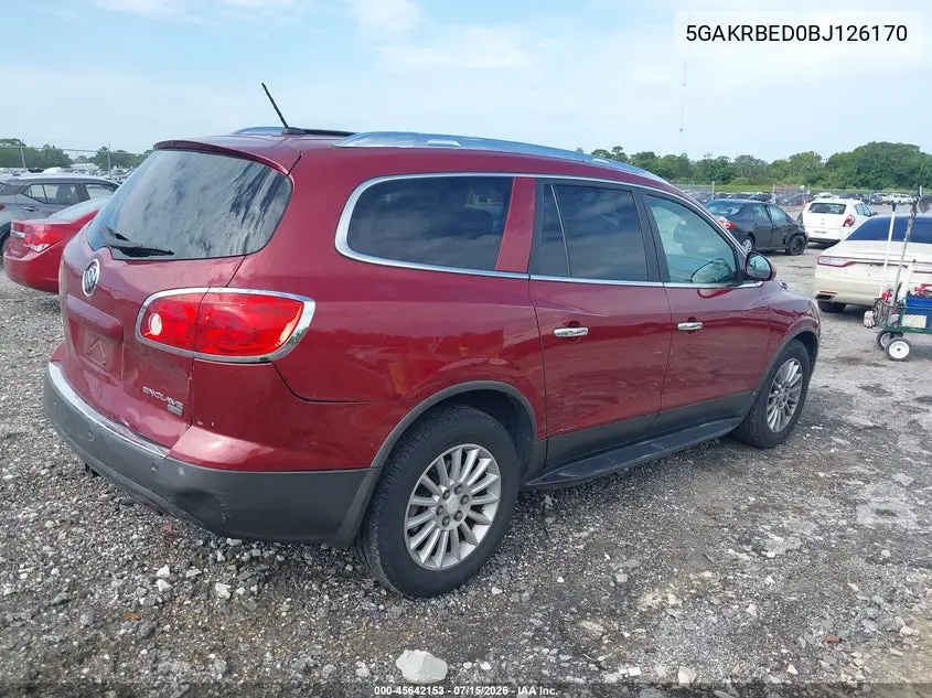 2011 Buick Enclave 1Xl VIN: 5GAKRBED0BJ126170 Lot: 45642153