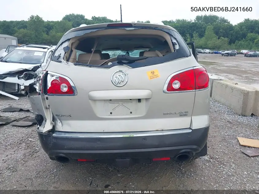 2011 Buick Enclave 1Xl VIN: 5GAKVBED6BJ241660 Lot: 45660575
