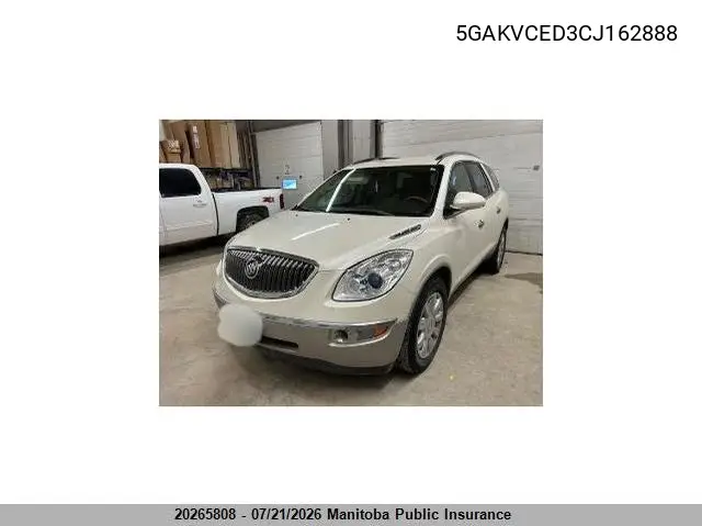 2012 Buick Enclave Cxl VIN: 5GAKVCED3CJ162888 Lot: 20265808