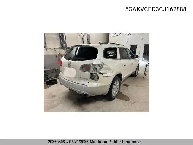 2012 Buick Enclave Cxl VIN: 5GAKVCED3CJ162888 Lot: 20265808