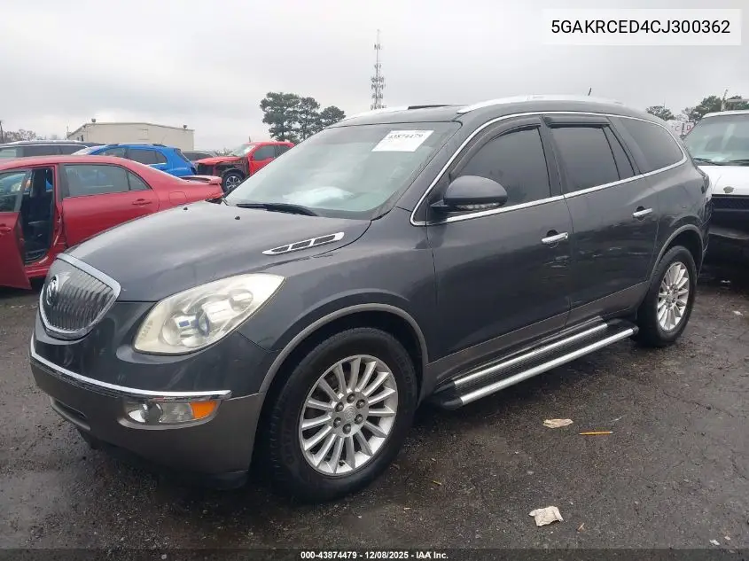 5GAKRCED4CJ300362 2012 Buick Enclave Leather