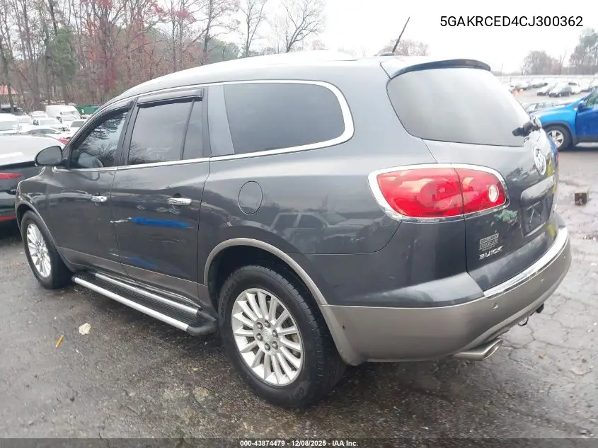 5GAKRCED4CJ300362 2012 Buick Enclave Leather