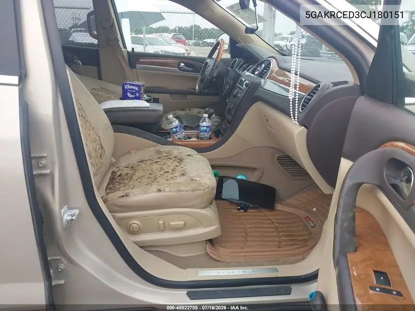 2012 Buick Enclave Leather VIN: 5GAKRCED3CJ180151 Lot: 45522705