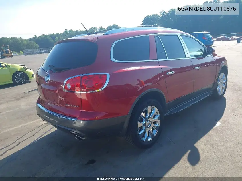 2012 Buick Enclave Premium VIN: 5GAKRDED8CJ110876 Lot: 45591731