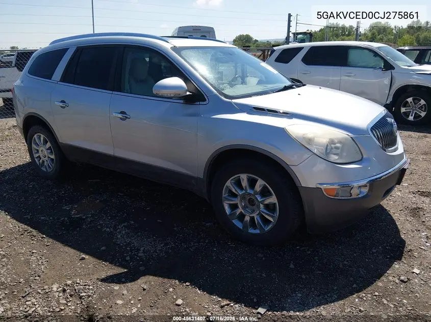 2012 Buick Enclave Leather VIN: 5GAKVCED0CJ275861 Lot: 45631407