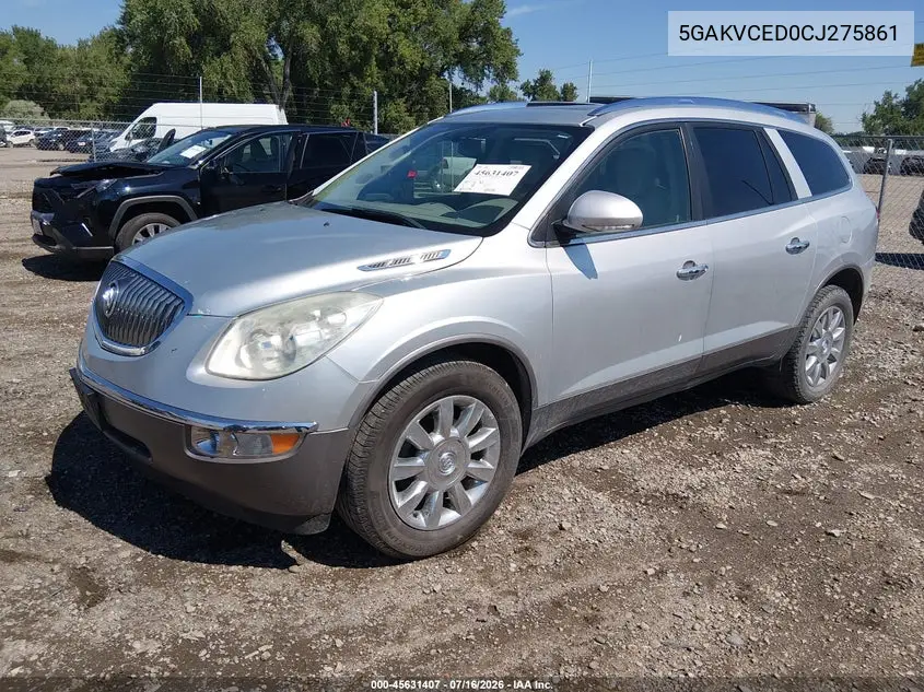 2012 Buick Enclave Leather VIN: 5GAKVCED0CJ275861 Lot: 45631407