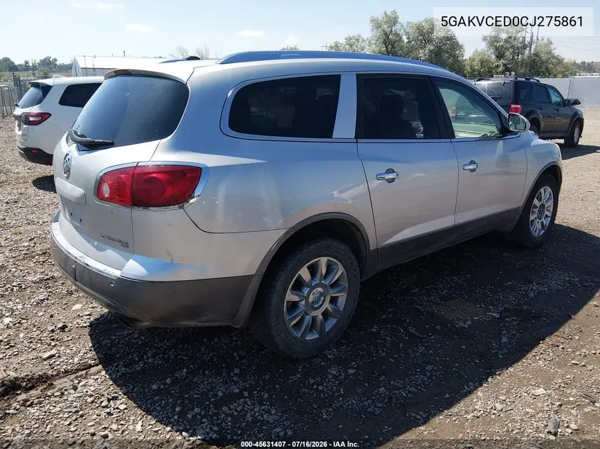 2012 Buick Enclave Leather VIN: 5GAKVCED0CJ275861 Lot: 45631407