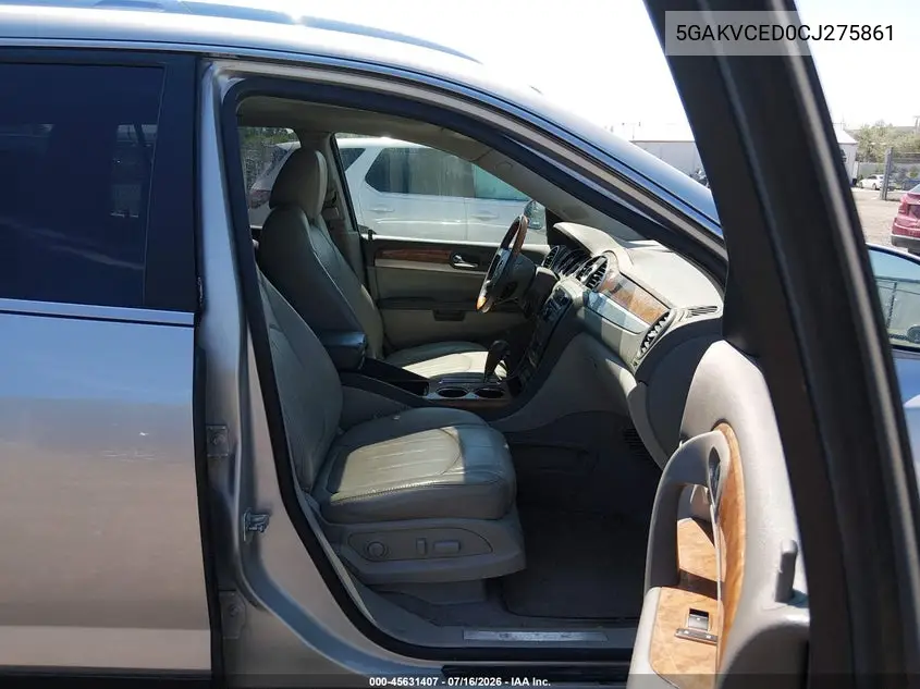 2012 Buick Enclave Leather VIN: 5GAKVCED0CJ275861 Lot: 45631407