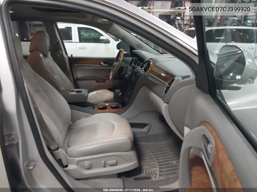 2012 Buick Enclave Leather VIN: 5GAKVCED7CJ399920 Lot: 45646246