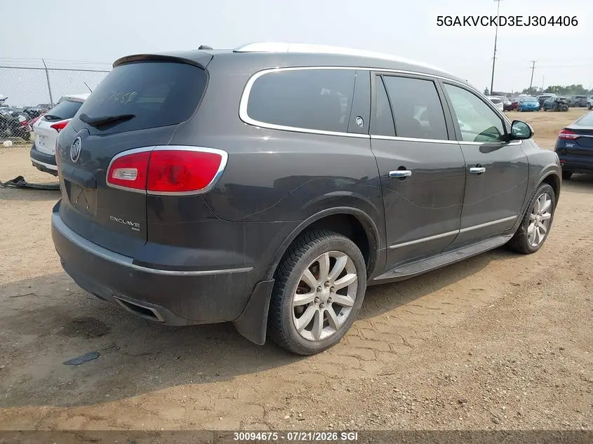 2014 Buick Enclave VIN: 5GAKVCKD3EJ304406 Lot: 30094675