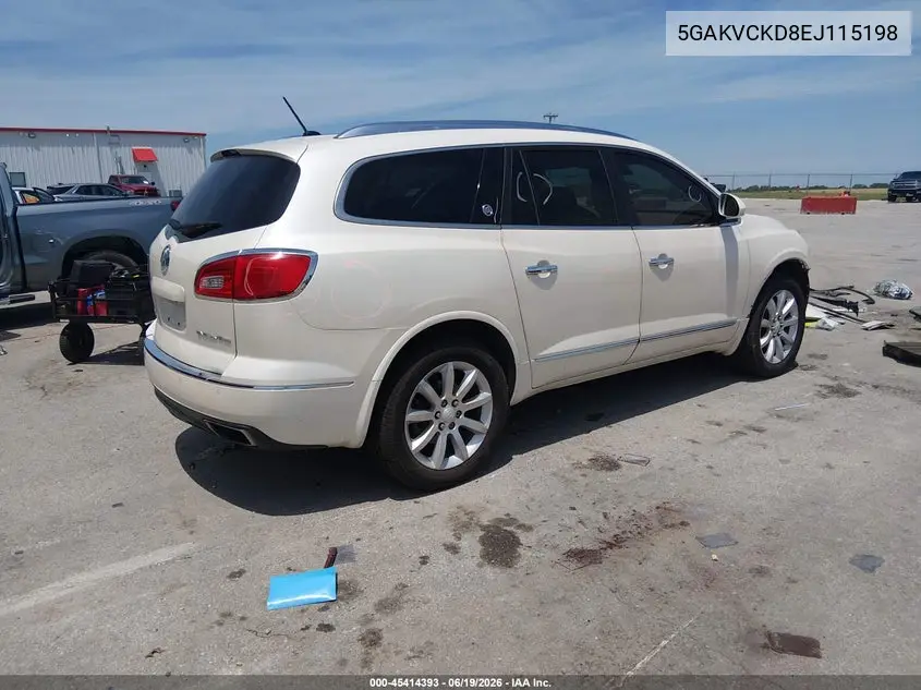2014 Buick Enclave Premium VIN: 5GAKVCKD8EJ115198 Lot: 45414393